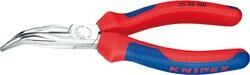 KNIPEX Flachrundzange mit Schneide 160mm Mehrkomponenten-Hülle verchromt 25 25 160