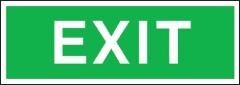 Sicherheitsschild 300x105mm Folie EXIT