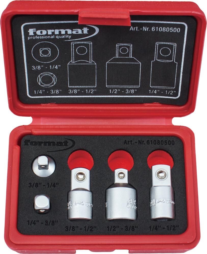 FORMAT Vergrößerungsstück / Reduzierstück Set 1/4"-1/2" 5-teilig