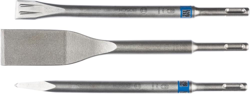 BOSCH SDS-PLUS Meissel-Set 3tlg. Spitz- Flach- & Fliesenmeißel