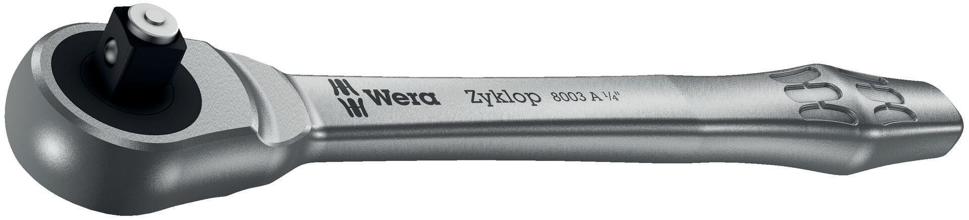 WERA Metall-Knarre mit Durchsteckvier- kant 1/4" Antrieb 8003 A Zyklop