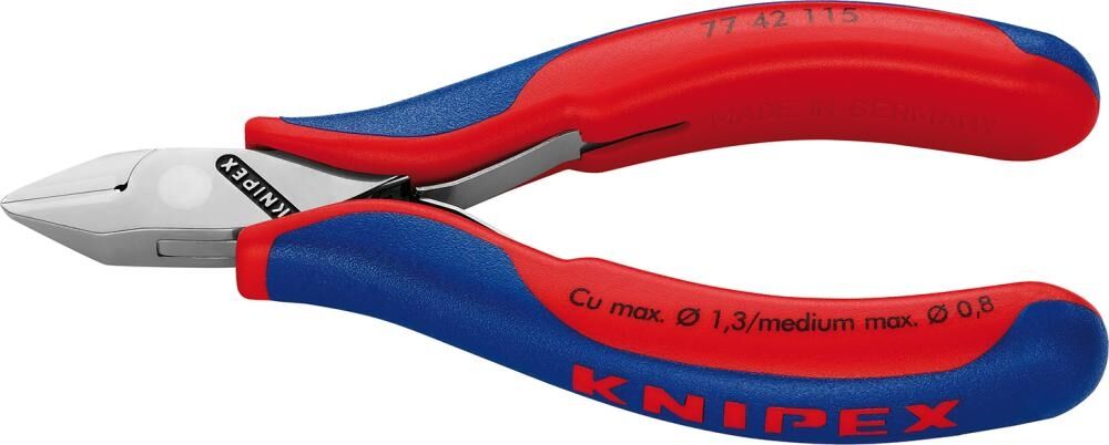 KNIPEX Elektronik-Seitenschneider 115mm Mehrkomponenten-Hülle 77 42 115
