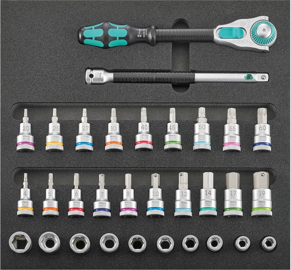 WERA Werkzeugmodul 1/3 Steckschlüssel 1/2" Zyklop & Haltefunktion