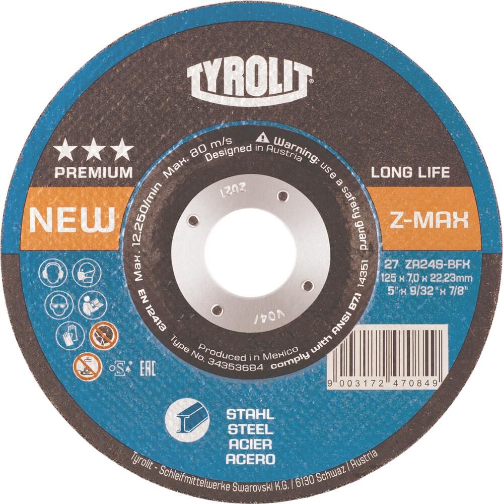 TYROLIT Schruppscheibe 115x4mm ZA24S-BFX Z-MAX