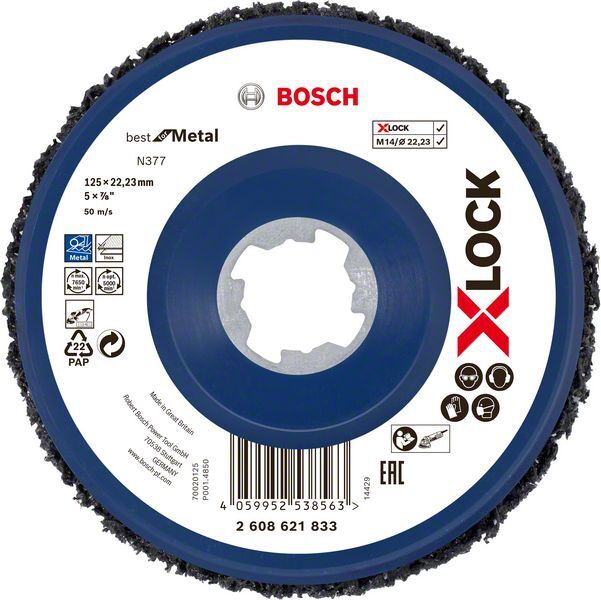 BOSCH Grobreinigungsscheibe N377 Metall 125mm schwarz X-LOCK