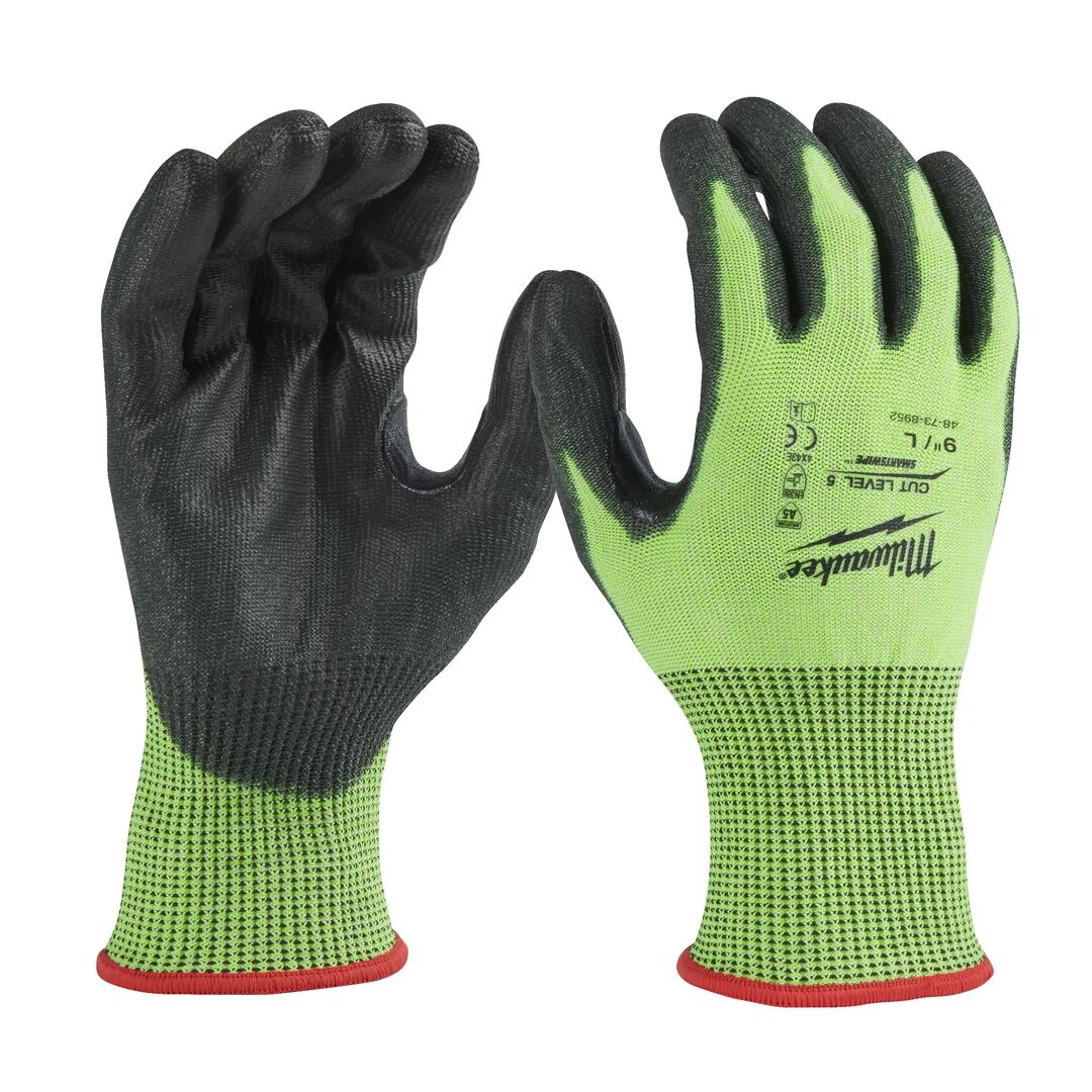 MILWAUKEE Schnittschutzhandschuhe Hi-Vis Klasse 5/E Gr. 9 L