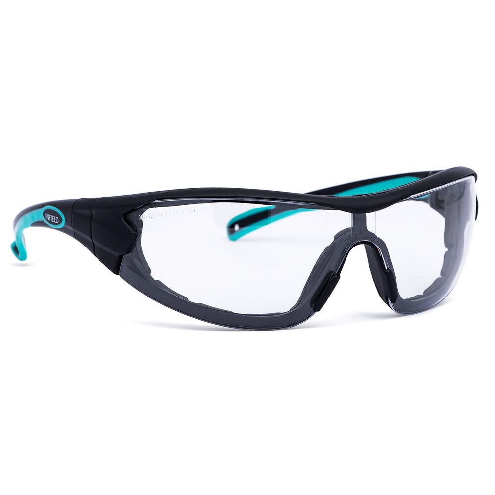 INFIELD Schutzbrille Velor PC AF AS UV schwarz/türkis 9600 155