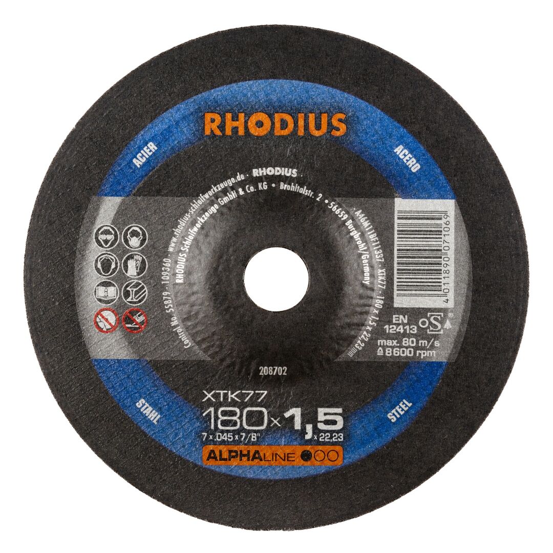 RHODIUS Trennscheibe XTK77 230x1,9mm gekr.