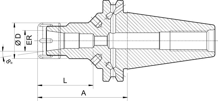 HAIMER Spannzangenfutter SK40-ER32 kurz DIN69871ADB