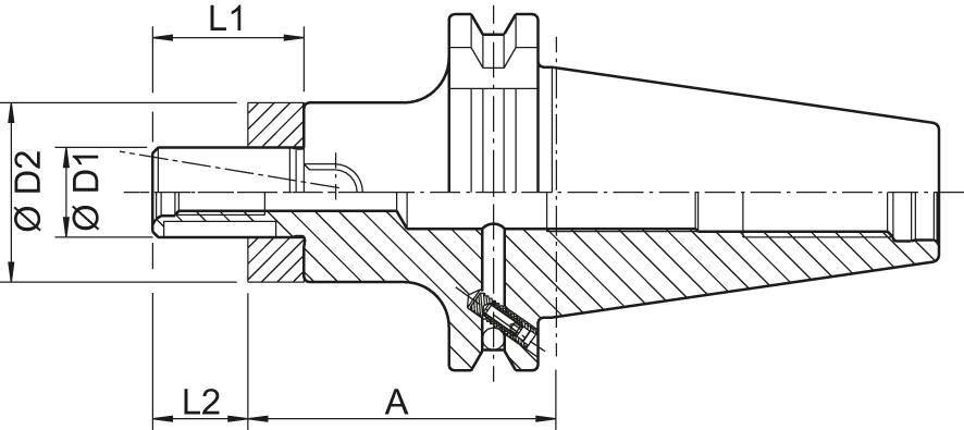 HAIMER Kegel-Aufsteckfräserdorn SK40-22 DIN69871 ADB