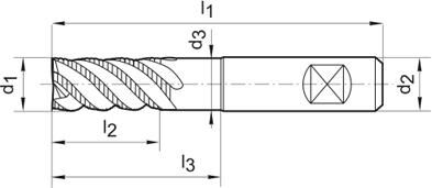 FORMAT Schruppfräser 20,0mm WN VHM TiALN HB Z6 HR