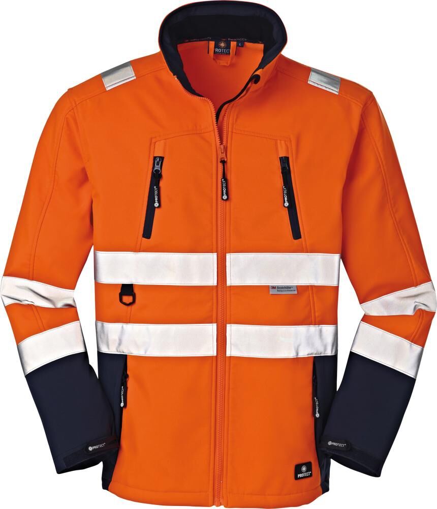 4PROTECT Softshelljacke Pittsburgh Gr. M leuchtorange/navy