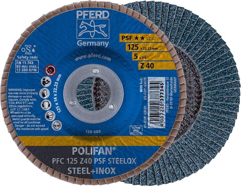 PFERD POLIFAN PFC 125-22 Z 40 Plus