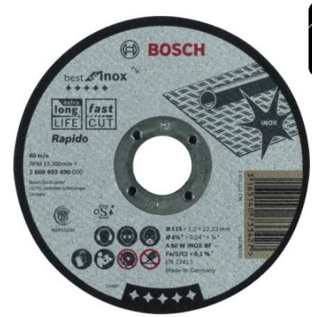 BOSCH Trennscheibe gerade Best for  INOX 115x1,0 mm