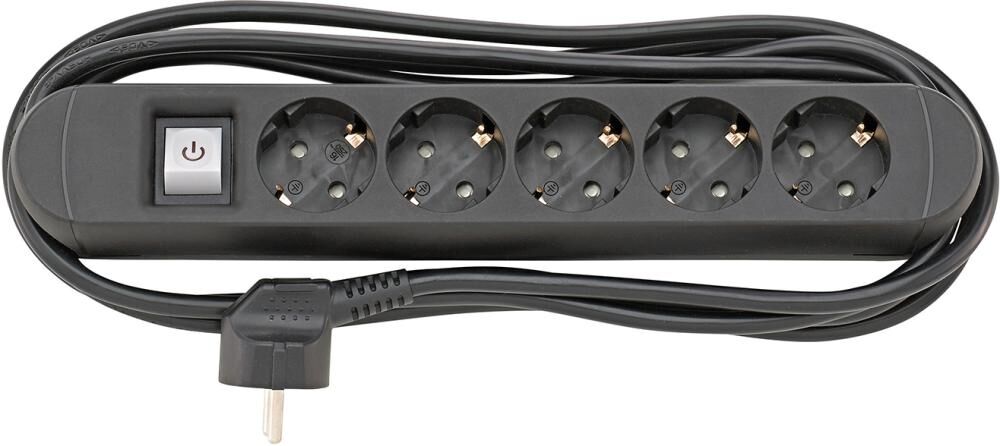 FORTIS Steckdosenleiste 3m mit Magnet 5-fach H05VV-F3G1,5