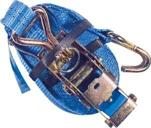 Zurrgurt Ratsche und Haken 3,5x800cm blau