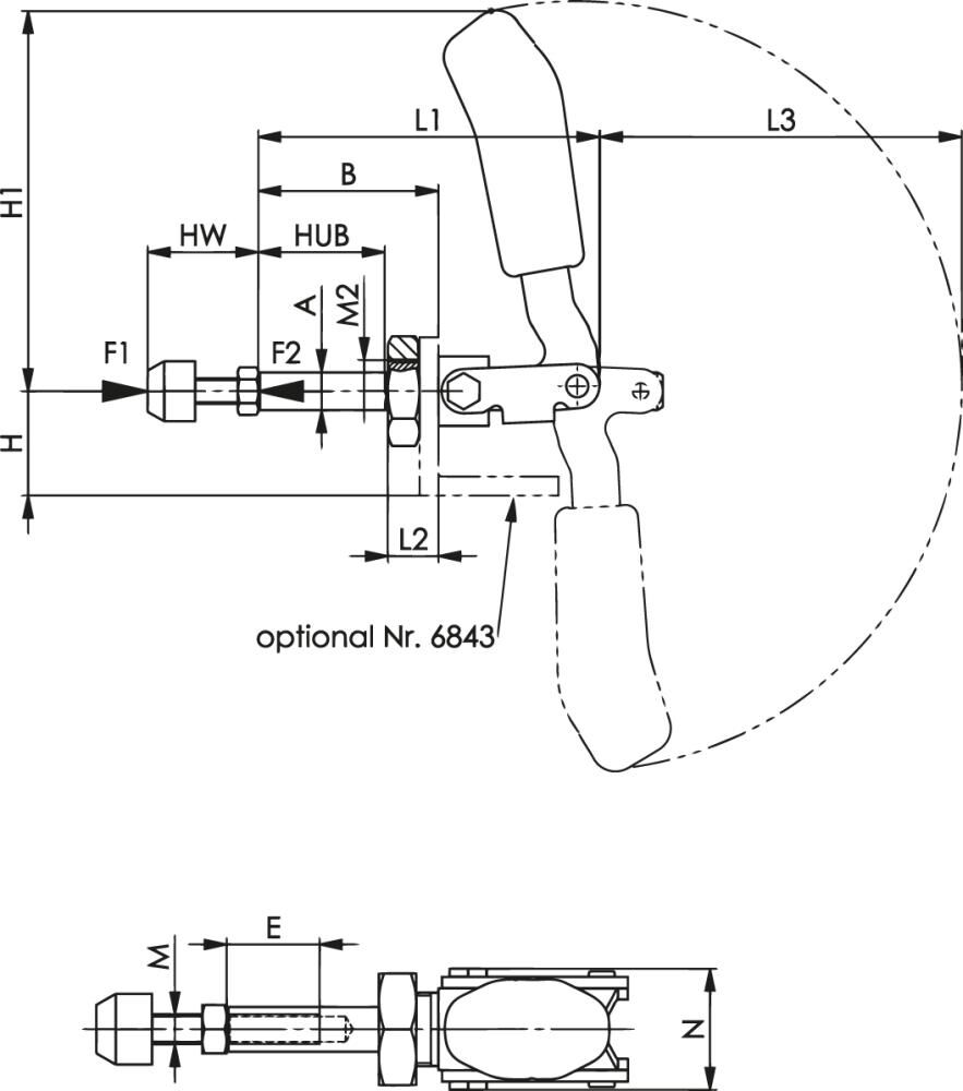 AMF Schubstangenspanner 6844 ESD Gr. 0