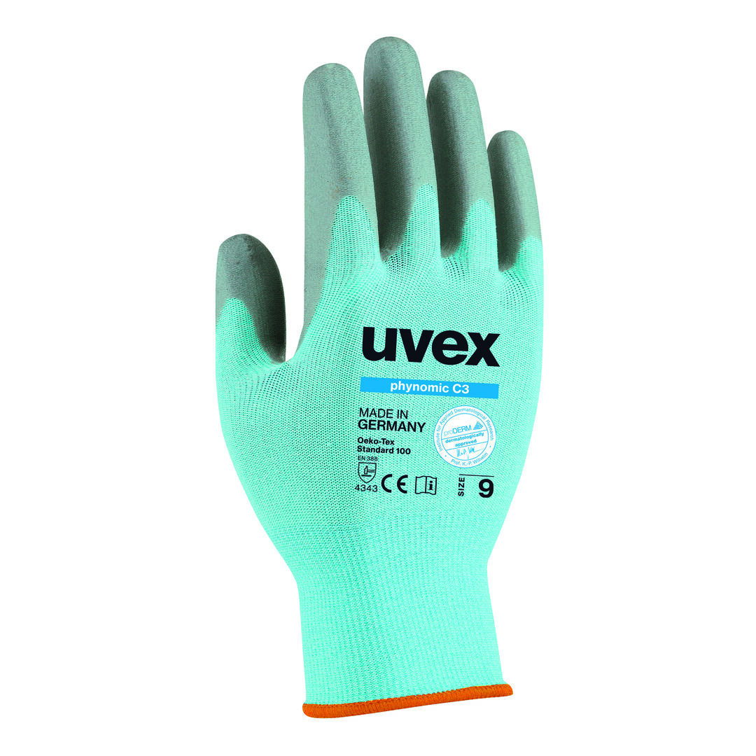 UVEX Schnittsch-Handschuh phynomic C3 /B Gr. 10 Schaumbesch. blau/gr 6008.0