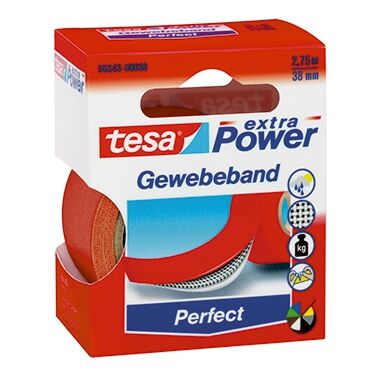 TESA Gewebeband extra Power Perfect 56343-00038 rot