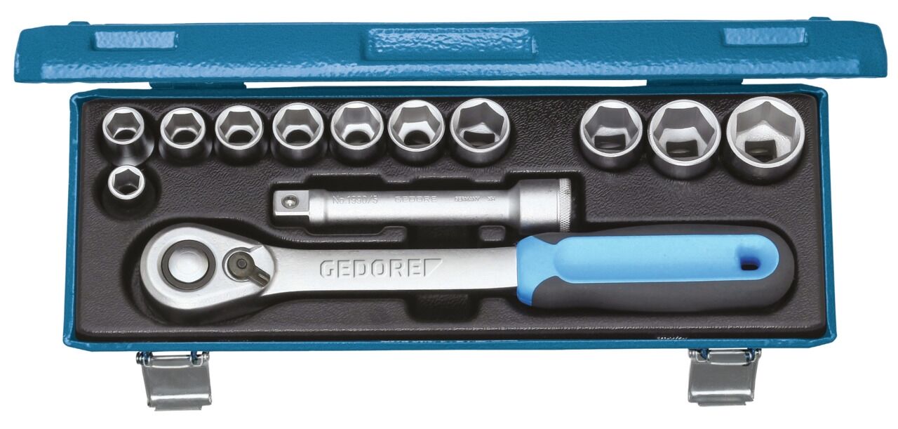 GEDORE Steckschlüssel-Set 1/2" 13-tlg 6-kant 10-24mm 19 KMU-20 2545810