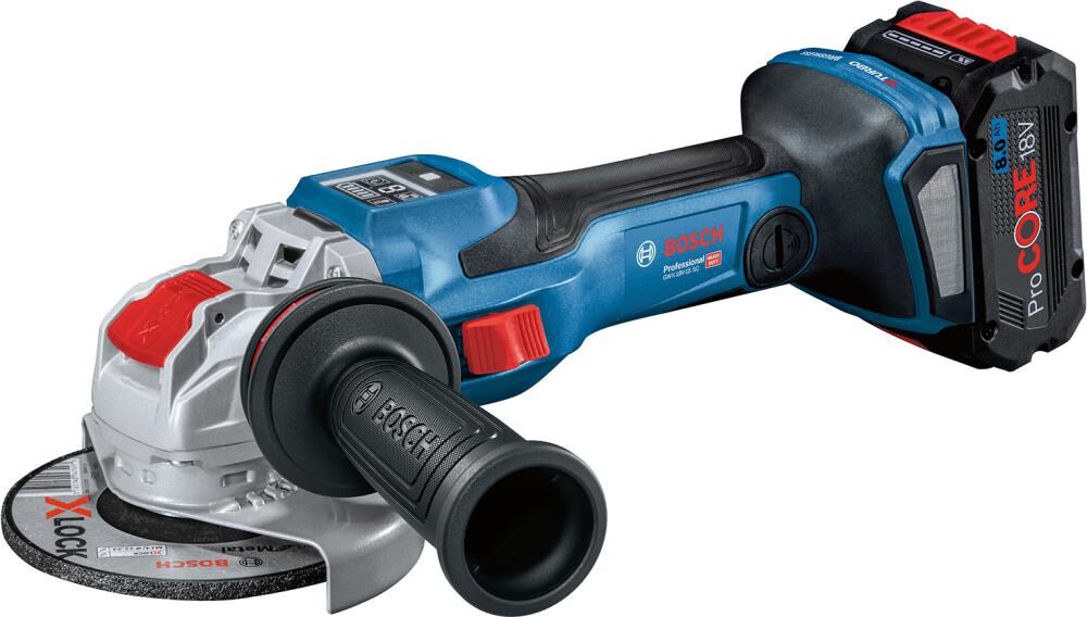 BOSCH Akku Winkelschleifer in Koffer GWX 18V-15SC, Ladegerät-GAL1840CV