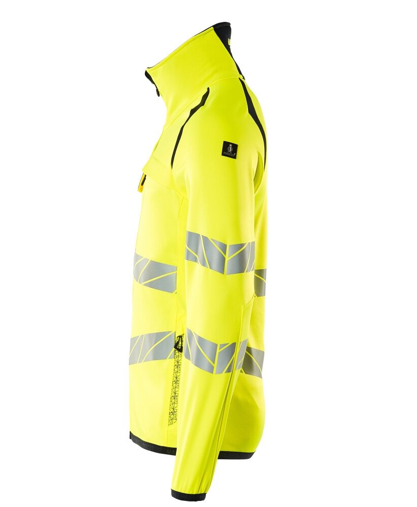 MASCOT Warnschutz-Fleece-Pullover Gr. 3XL Reißverschluss hi-vis gelb/schwarzblau 19103-315