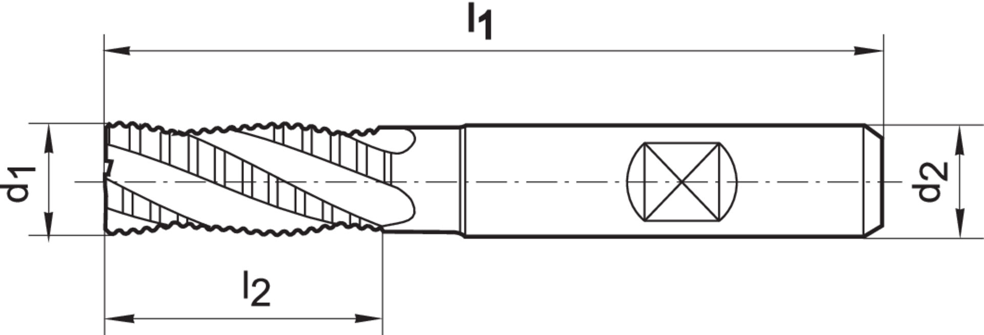 FORMAT Schruppfräser DIN844K TiAlN HSSE HR 4,0mm