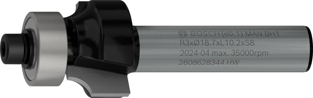 BOSCH Abrundfräser Standard for Wood 8mm R1 3mm
