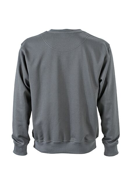 JAMES & NICHOLSON Sweatshirt Rundhals dark-grey Gr. M