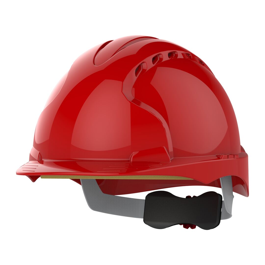 JSP Schutzhelm EVO3 AJF170 belüftet mit Schirm rot
