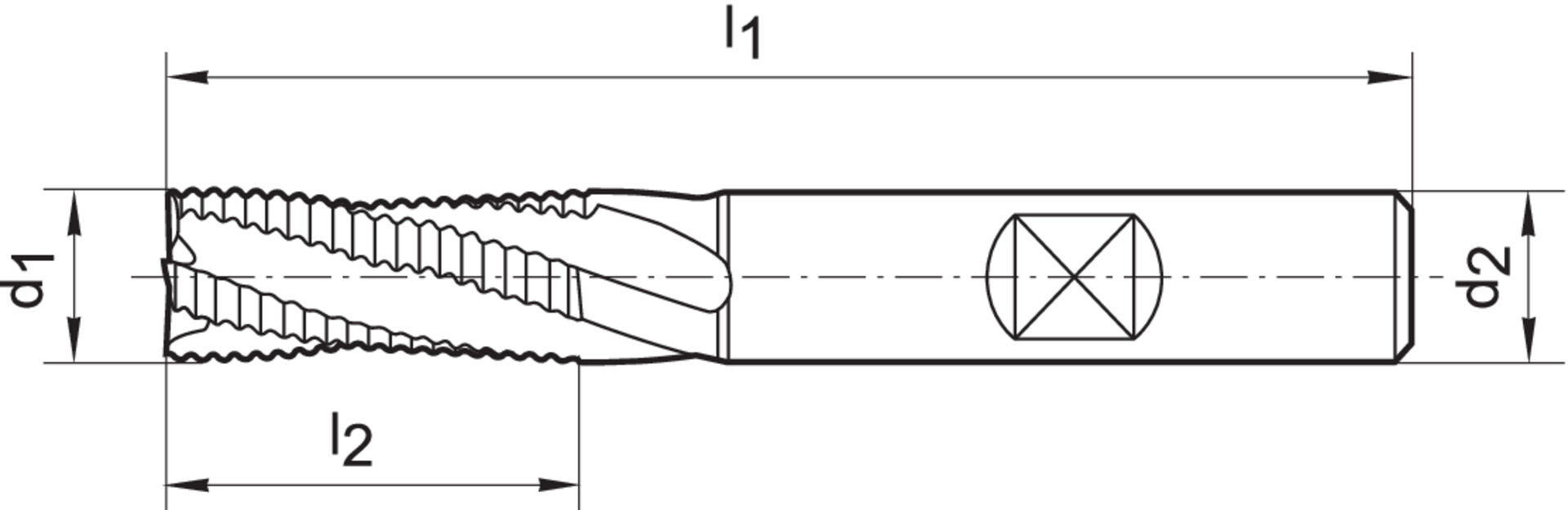 FORMAT Schruppfräser DIN6527L VHM TiAlN2 16,0mm Z 4 HR