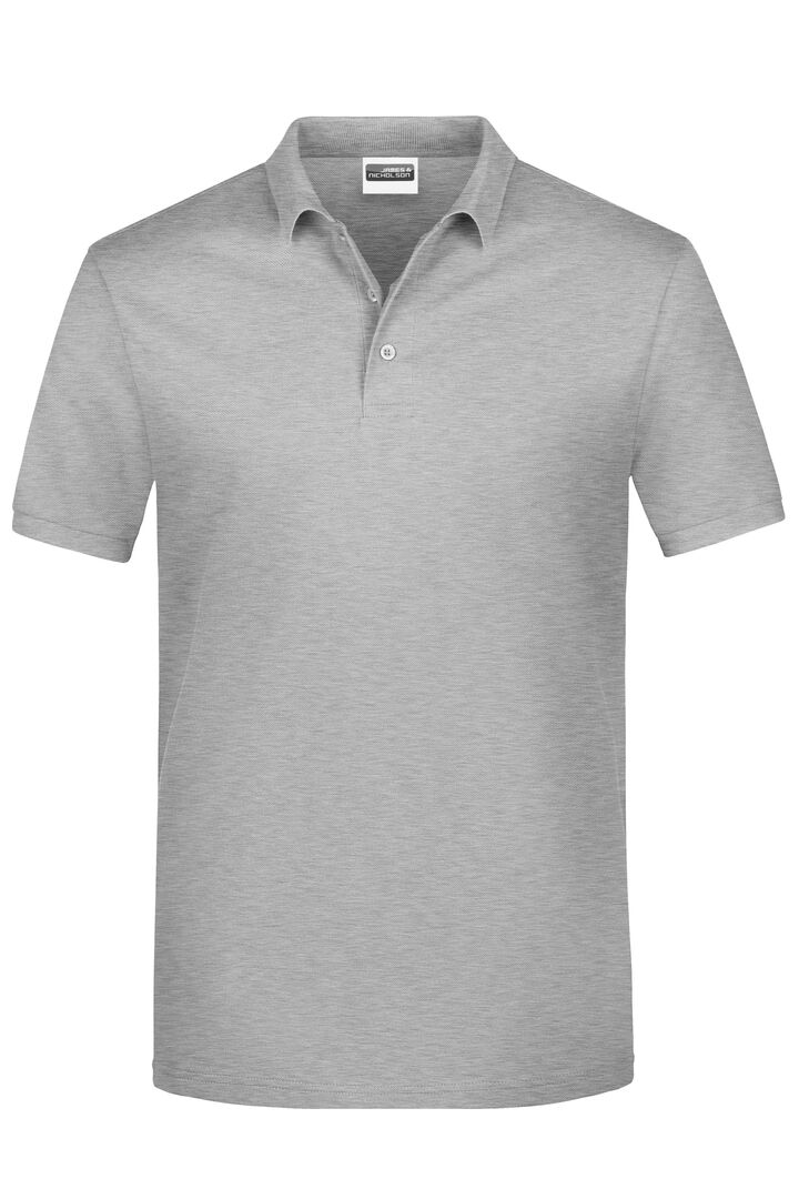 JAMES & NICHOLSON Polo Shirt Gr. XL grey-heather JN792