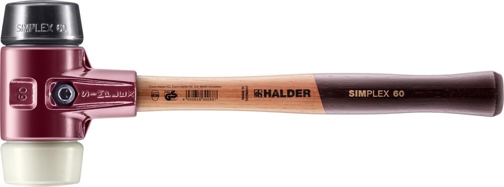 HALDER Schonhammer SIMPLEX 60mm Gummi/Nylon