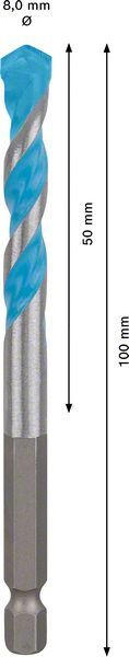 BOSCH MultiConstruction Bohrer HEX-9 EXPERT 8x50x100mm sechskant